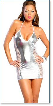 Sexy Metallic Dress A2083